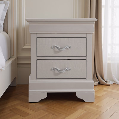 Eslov Silver Champagne Nightstand Set Of 2