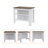 Kitchen Island, Four Legs, Three Shelves  -White / Walnut