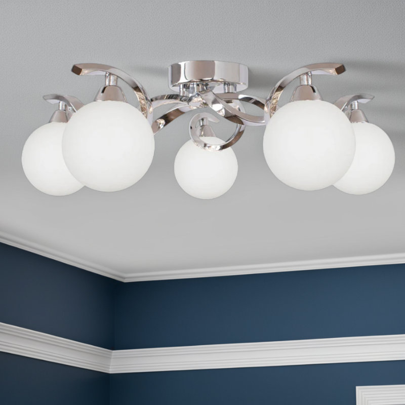 Bombo Glass Semi Flush Mount