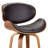 Chagoya Mid-Century Modern Swivel Counter or Bar Height Bar Stool in Faux leather and Wood Finish-509655880