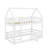 Twin Over Twin House Bunk Bed With Fence-265397678