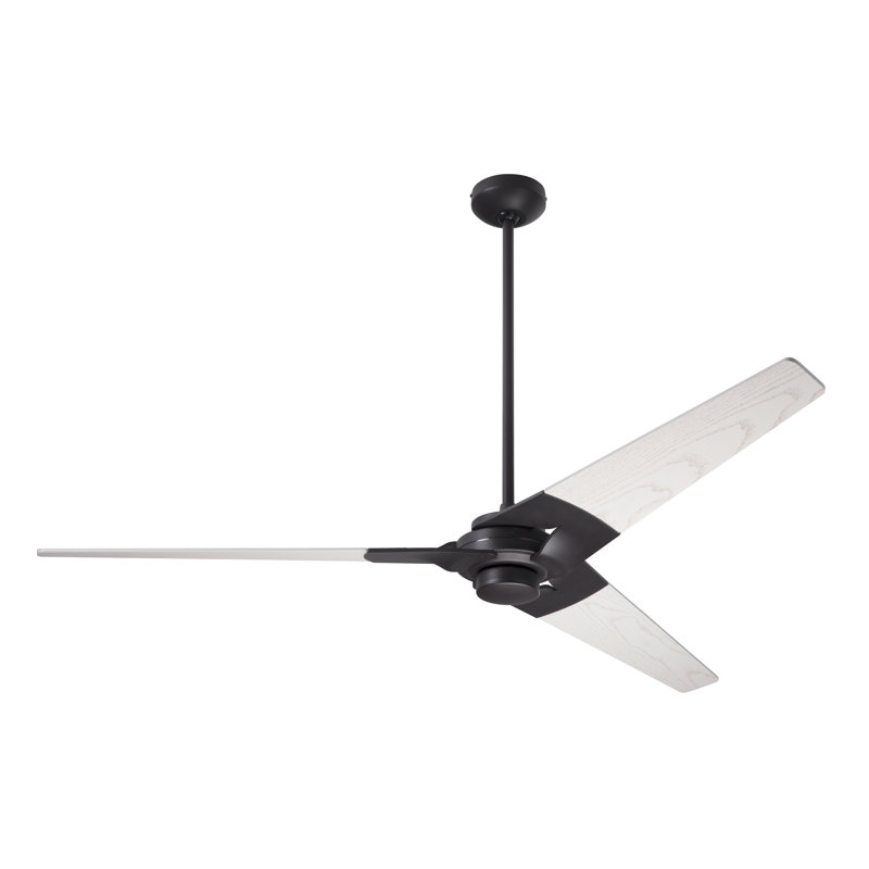 Torsion 62'' Ceiling Fan, Handheld Remote, Dark Bronze, Nickel
