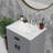 24"L White Ceramic Rectangular Bathroom Single Vanity Top Sink Only with Overflow-100013828