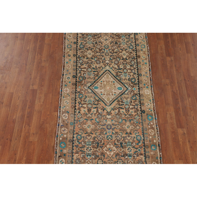 Geometric Wool   Runner Rug 3x9