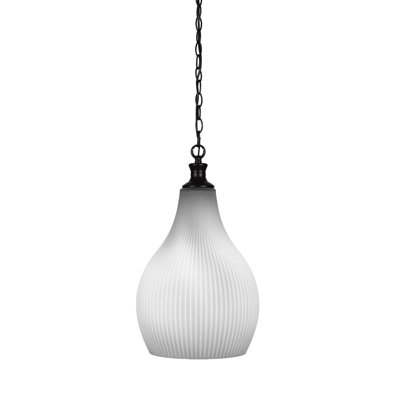 Carina Chain Hung Pendant With 12.25" Glass
