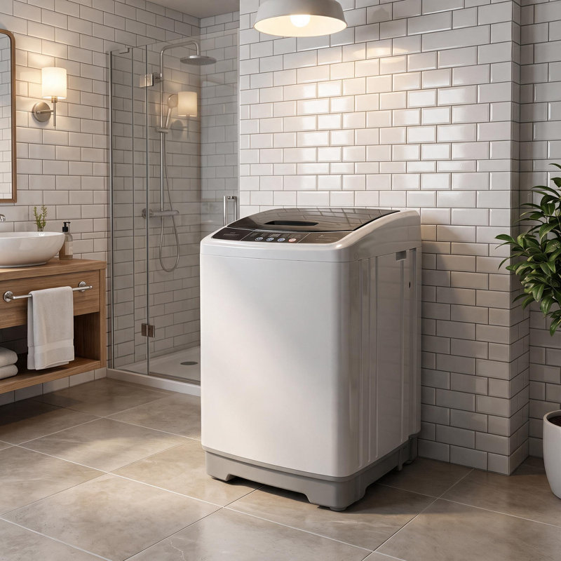 Machine à laver compacte 2 en 1 avec essoreuse - capacité de 17,8 lb avec panneau de commande intelligent