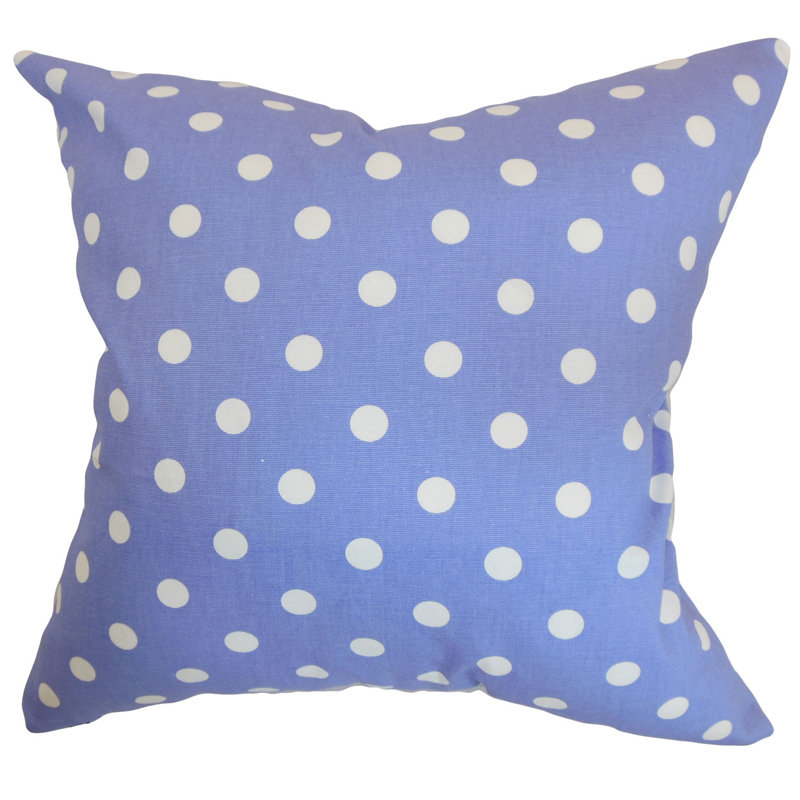 Cotton Polka Dots Sham Set, Euro, Blue/White