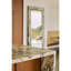 Suna 35 in. x 79 in. Natural Stone Marble Rectangular Framed Mirror