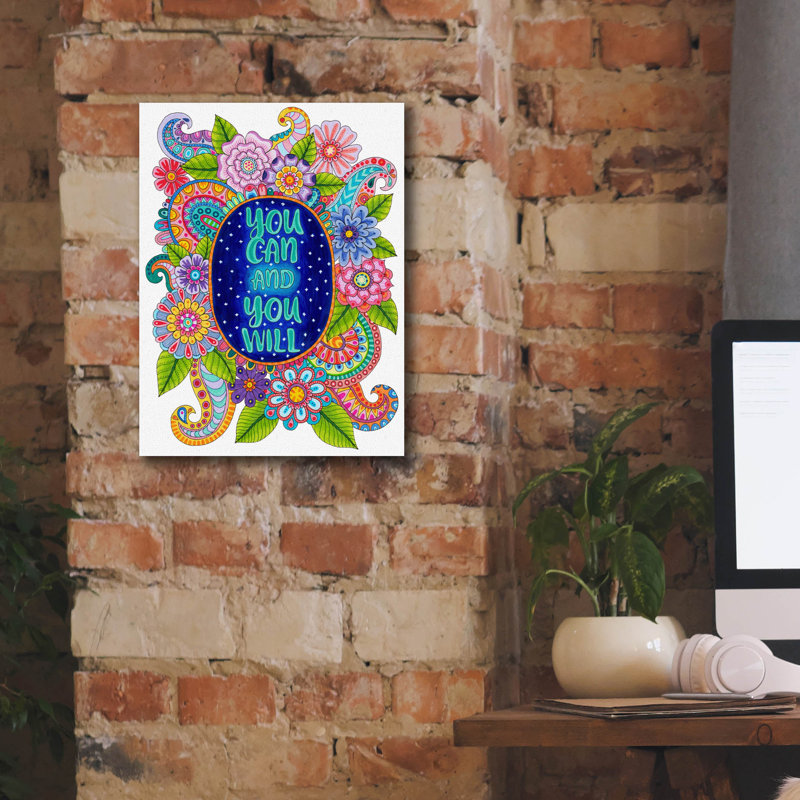 "You Can And You Will" par Hello Angel, art mural sur toile, H 16 po x l 12 po x P 0,75 po