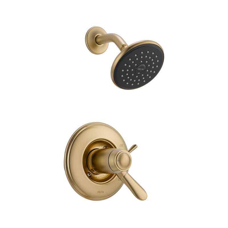 Lahara Shower Faucet Trim with Lever Handles and TempAssure, Aged Pewter