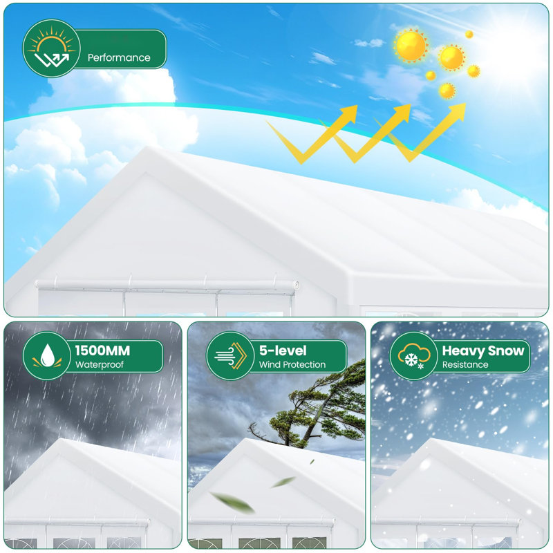 29.5 Ft. W x 9.5 Ft. D Soft-top Gazebo