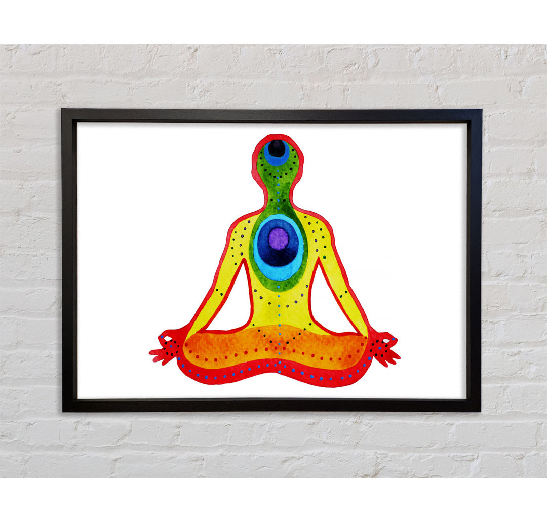 Chakra Meditation Colours 5 - Einzelne Bilderrahmen Kunstdrucke auf Leinwand