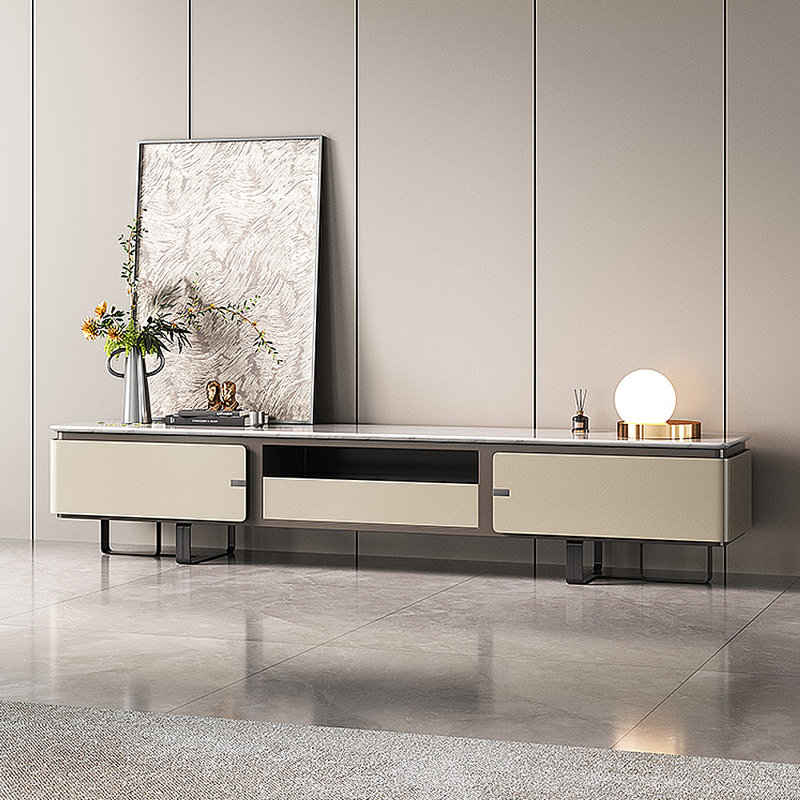 Meuble télé avec rangement italien, H 18,11 po x L 86,61 po x l 16,54 po
