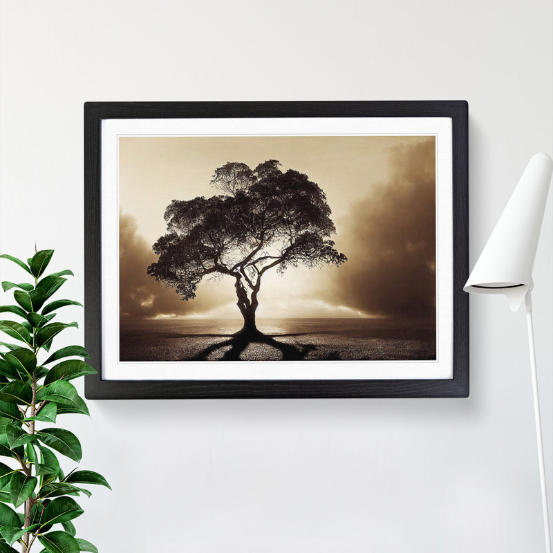 Otherworldly Tree - Framed Print, 25cm H x 34cm W x 2cm D, Black