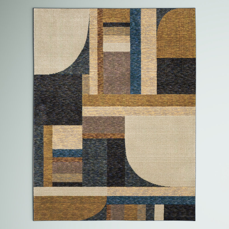 Sirmans Geometric Indoor Rug, Rectangle 5'3" x 7'3"
