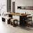 Brown Rectangle Solid Wood Dining Tables-359099782