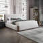 Lit plateforme beige bouclé King Size