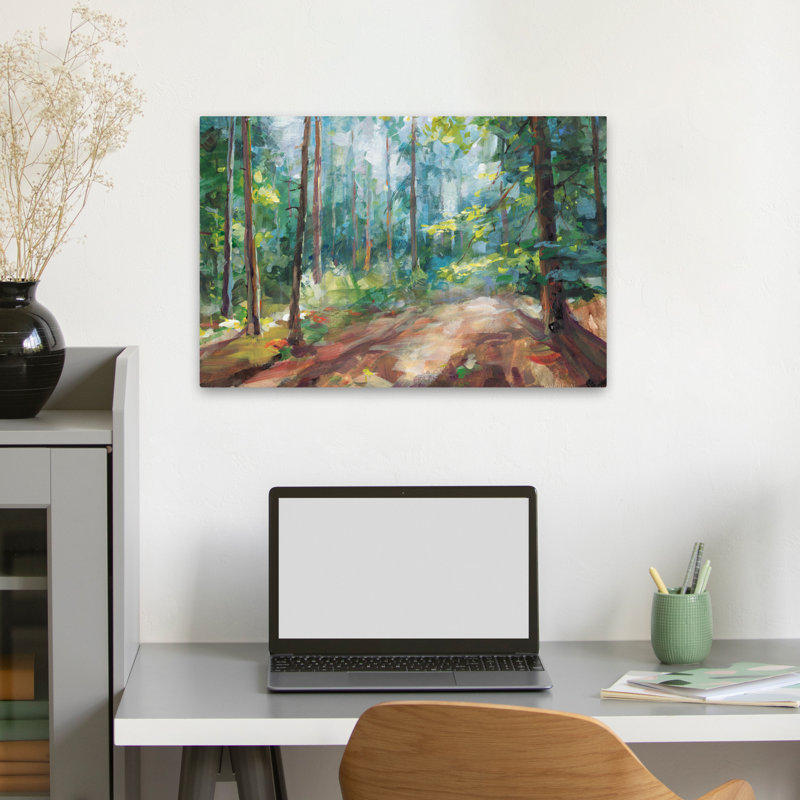 Forêt et paysage, rêverie boisée, H 16 po x l 24 po