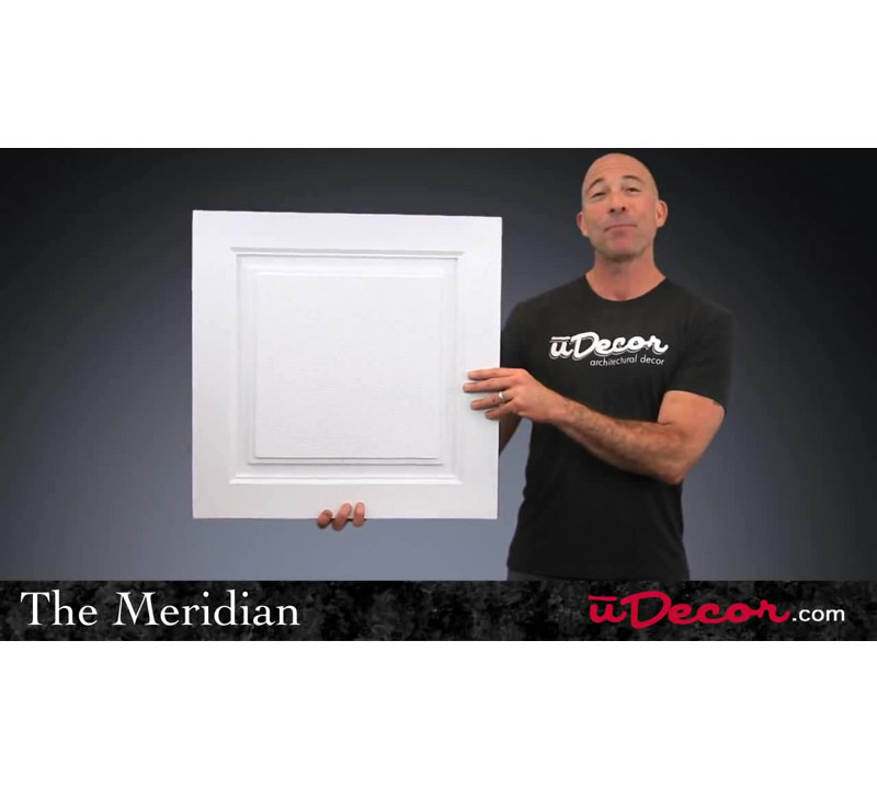 Westport 24'' x 24'' White Vinyl Coffered Ceiling Tile