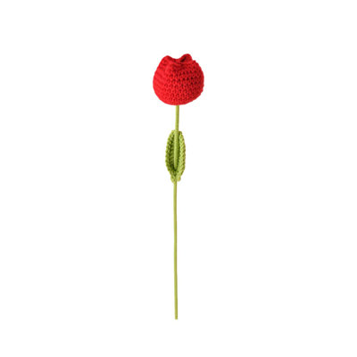10 pièces fleurs au crochet, fausses tulipes, fleurs artificielles, bouquet de tulipes tricotées à la main au crochet, bouquet de fleurs pour centres de table