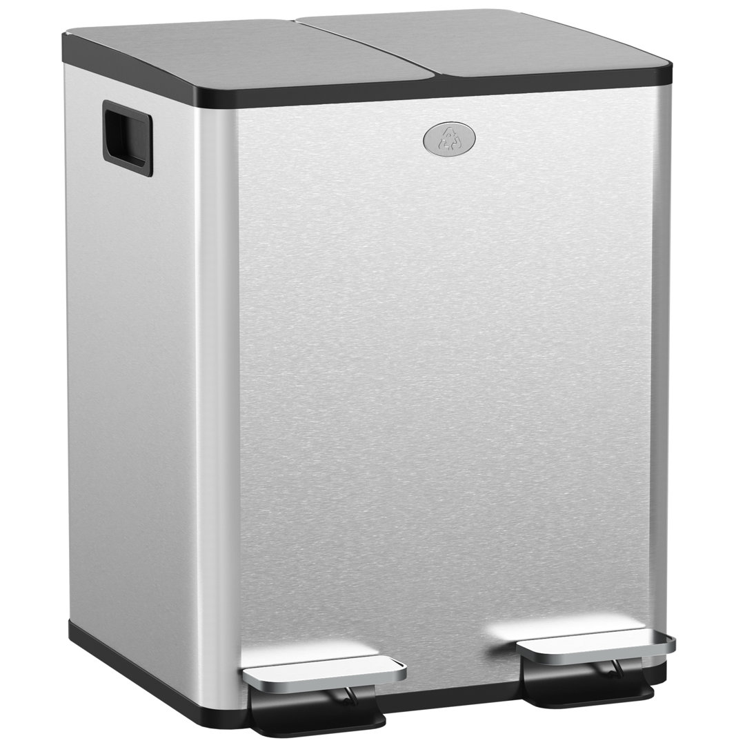 Step On Multi-Compartment Rubbish & Recycling Bin - 40L