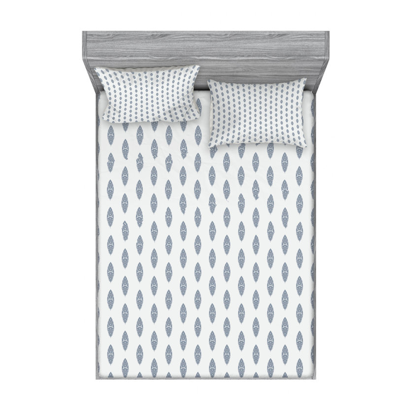 Microfiber Sheet Set, Queen Sheet Set with Fitted Sheet
