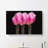 Row Of Pink Tulips In Abstract - Wrapped Canvas Print-55340286