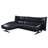 Crystin Dark Grey Armless Sectional Sofa With Metal Sled Base