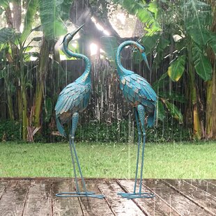 Pink Flamingo and Egret Garden Statues Sculptures, Tabletop Statue Resin  Birds Yard Art Outdoor Statue, Mini Pink Flamingo Lawn Ornaments for Home