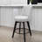 MINCETA Counter Height Bar Stools, 26" Swivel Bar Stools with Solid Wood Legs, Farmhouse Upholstered Barstools with Nailhead Trim Design for Kitchen Island, Home Bar, Performance Fabric, Gray-813899803-813899802