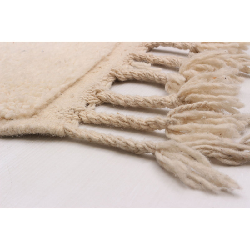 Gerberoy One-of-a-Kind 6' X 8'3" 1990s Wool Area Rug Cream
