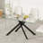Carlinda Glass Dining Table for 4-6 People, Rectangular Kitchen Table with Cross Metal Legs, Modern Dining Table for Small Spaces-435729853