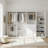 White Freestanding Walk in Wood Closet System