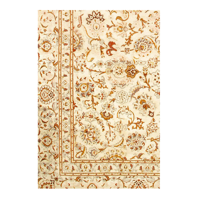 Tapis de zone one-of-kind-noué la ivoire/rouge 10'11" x 15 pi 9" Contenta