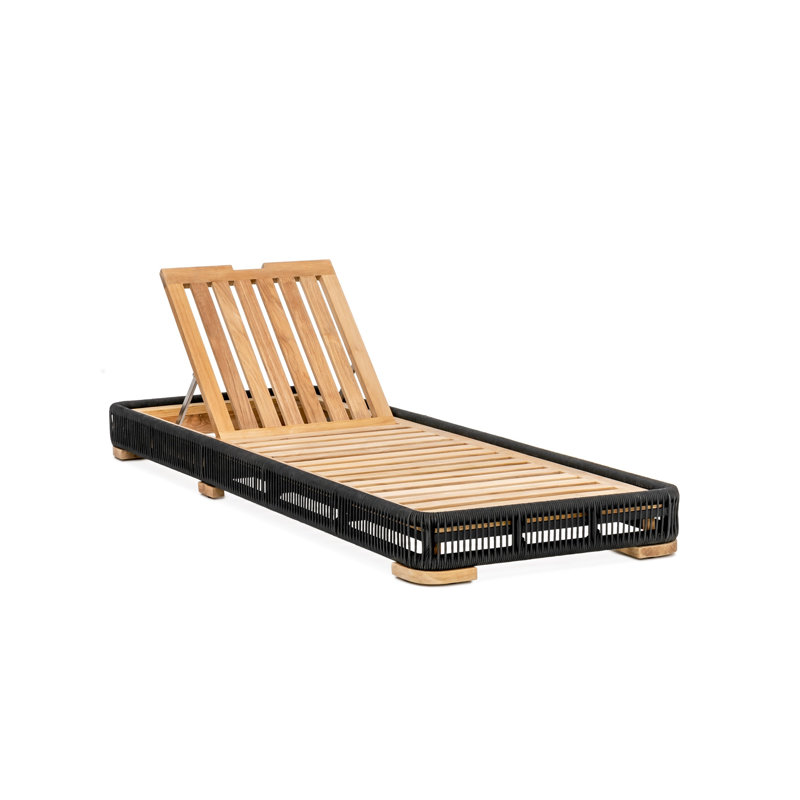 Campo Chaise Lounge- Charcoal, Black, Natural