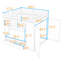 Full-size loft bed with wardrobe closet and led lighting,drawers-1212462478