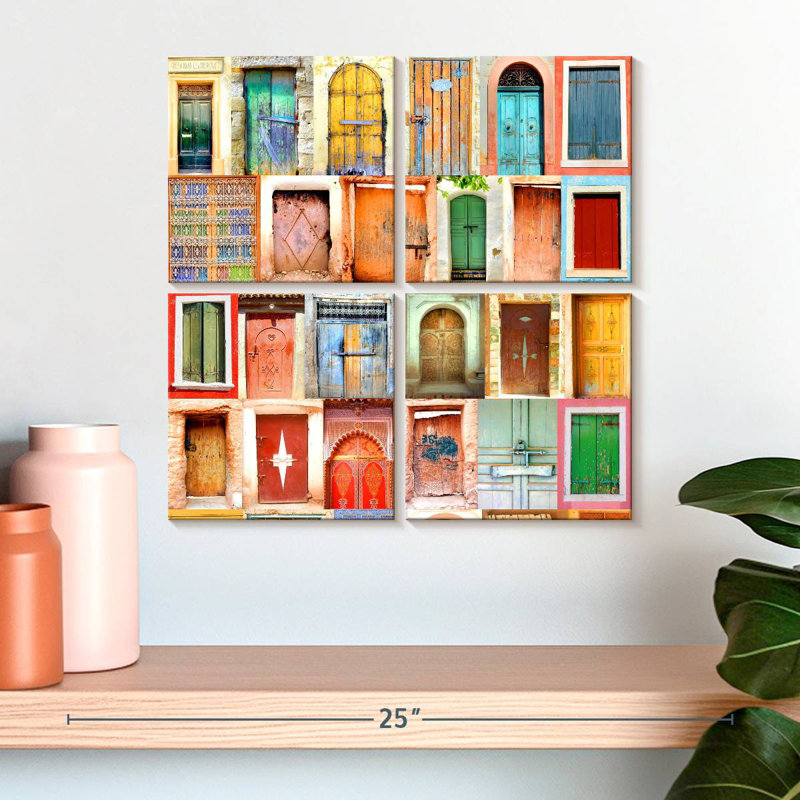 Portes marocaines rétro Lilie, H 18 po x l 18 po