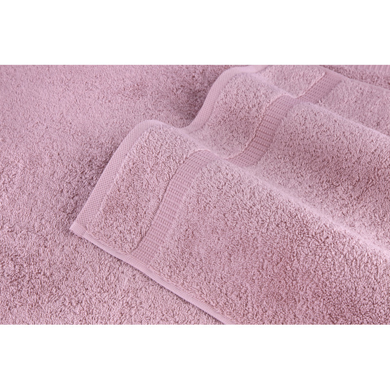 Armel Turkish Cotton Bath Towels - Quick Dry & Plush Feel, Hotel & Spa Quality, Set of 4, Rose