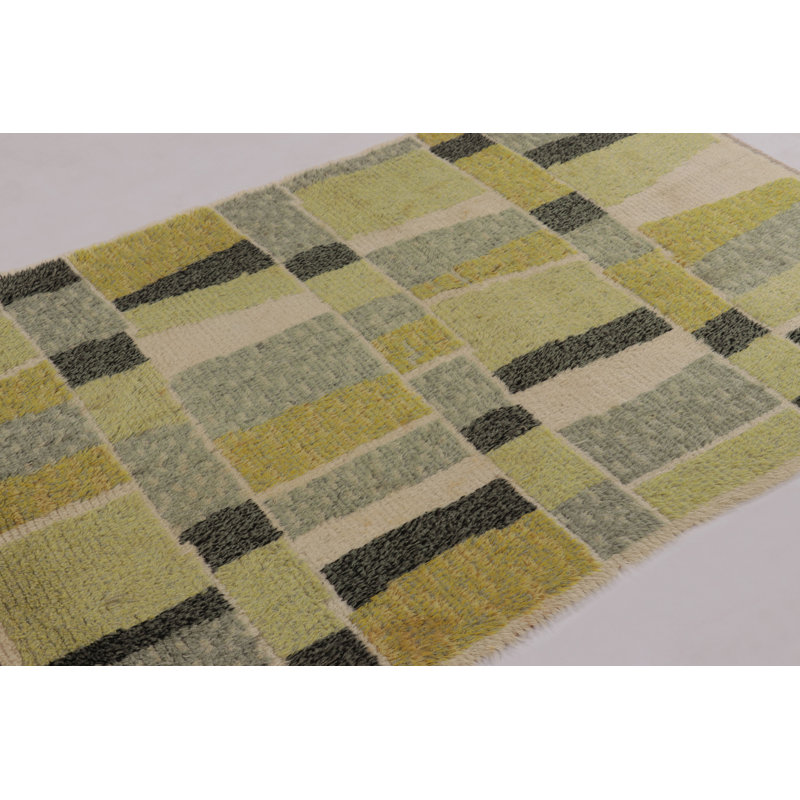 Scandinavian One-of-a-Kind 4'4x6'6 Hand Knotted Area Rug