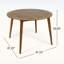 Table de salle à manger ronde en bois, parfaite pour l'intérieur et l'extérieur