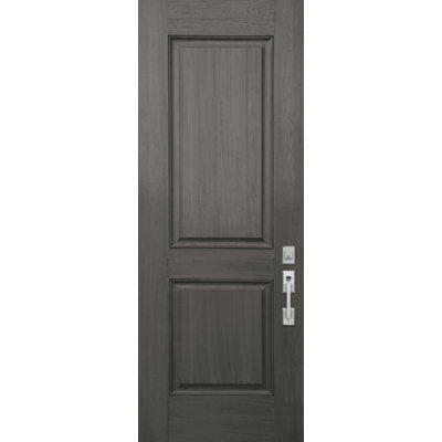 Porte avant 36 po x 96 po à deux panneaux en fibre de verre lisse