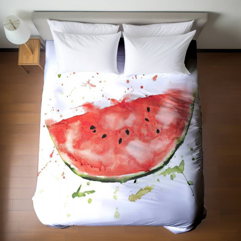 Watermelon Slice Red Duvet Cover - Kitchen Gastronomy Decor