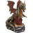 Fantasy Bronzite Fire Dragon Guarding LED Scaled Egg Decorative Figurine