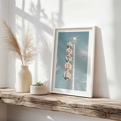 Retro Motel Glow Up Art Print