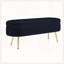 Banc de rangement repose-pieds ovale avec pieds en métal-717304133