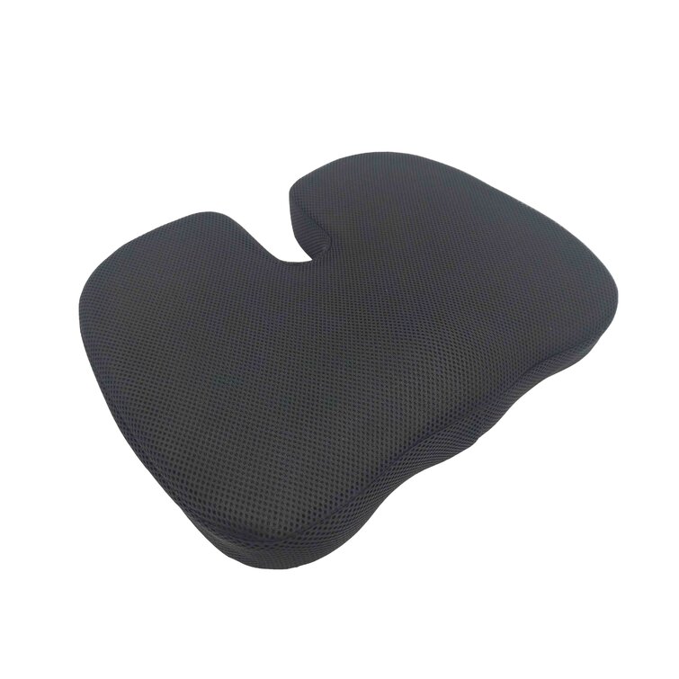 Seat Cushion Pillow for Office Chair - 100% Memory Foam Firm Coccyx Pad - Tailbone, Sciatica, Lower Back Pain Relief - Contoured Posture