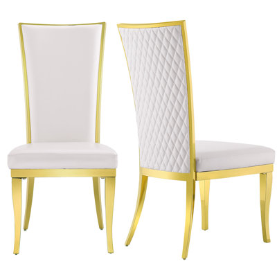 Khameron Metal Side Chair in White