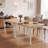Modern Farmhouse Rectangular Solid Wood Dining Table-737888478