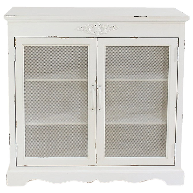 Commode d'appoint de style Scandi avec 2 tablettes, 31 po de hauteur, Blanc