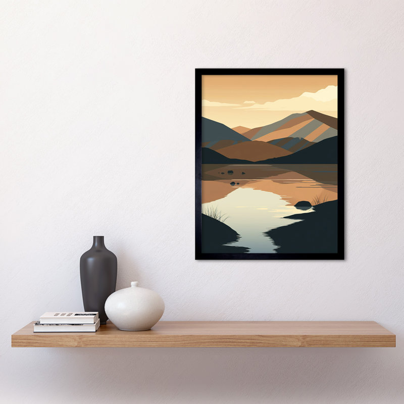 Lugos Boho Lakeside Mountain Landscape - Print